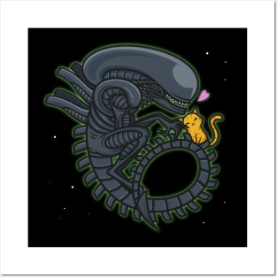 Xenomorph cuddles Posters and Art